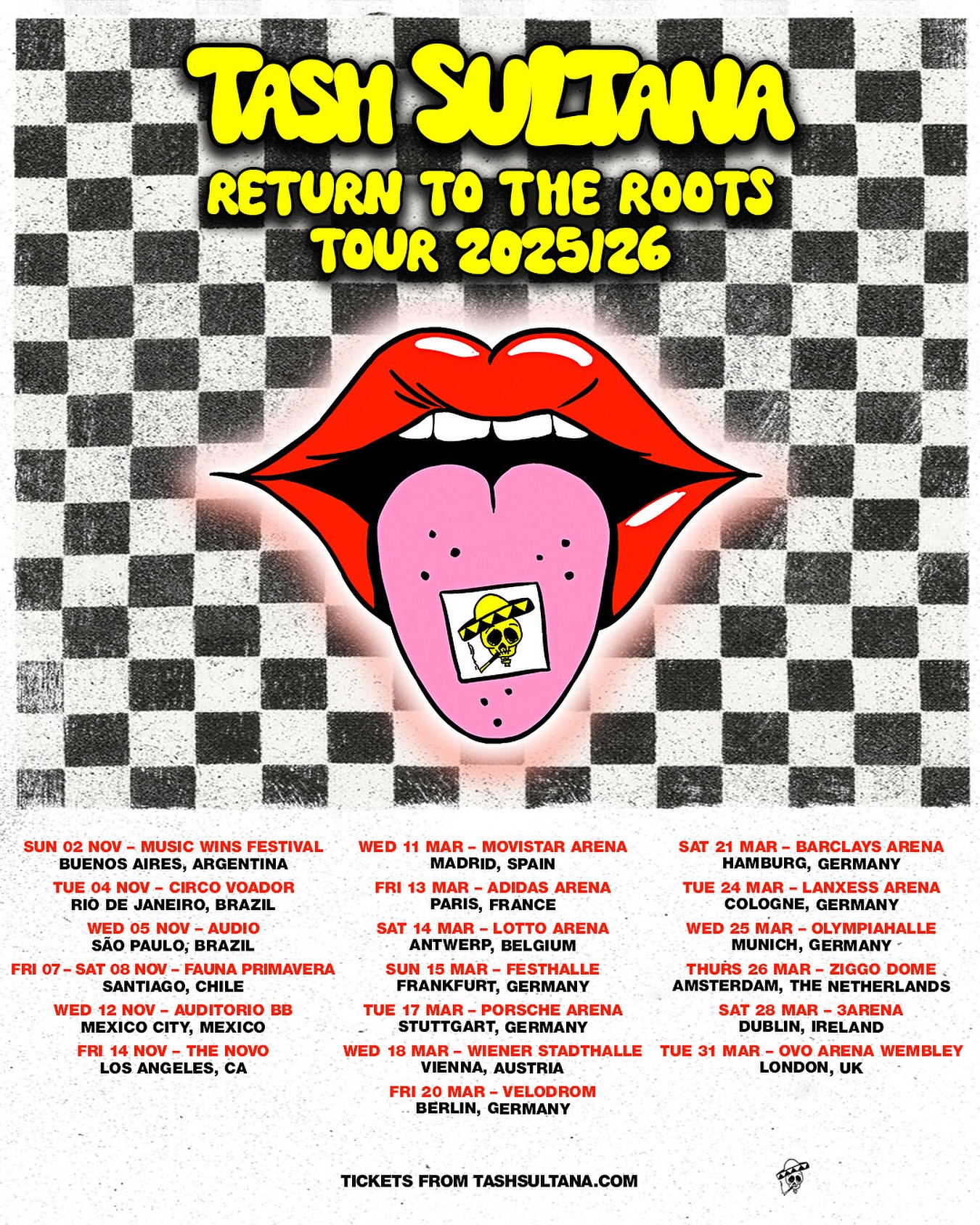 Tash Sultana Return To The Roots Tour Poster 2026–2027
